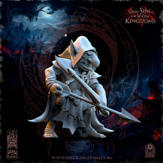 Black Horde Goblin Archer | The Beholder Miniatures | Compatible with D&D/AoS | Fantasy | Tabletop RPG