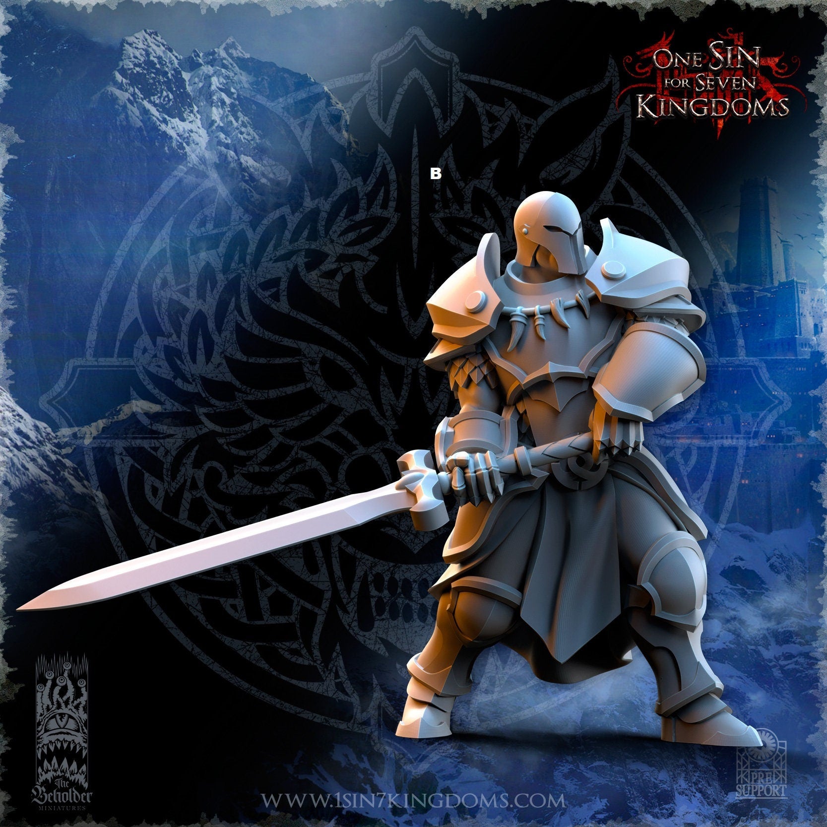 StormWolves Sunderers Great Sword | The Beholder Miniatures | Compatible with D&D/AoS | Fantasy | Tabletop RPG