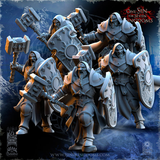 StormWolves Howlers Hammer and Shield | The Beholder Miniatures | Compatible with D&D/AoS | Fantasy | Tabletop RPG