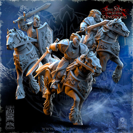 StormWolves Knight Sword and Shield | The Beholder Miniatures | Compatible with D&D/AoS | Fantasy | Tabletop RPG