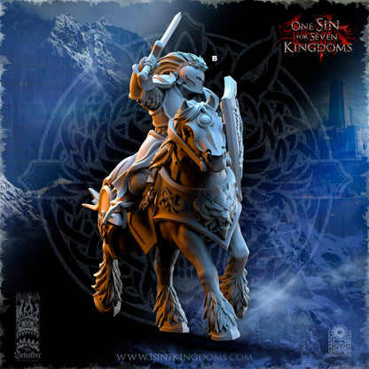 StormWolves Knight Sword and Shield | The Beholder Miniatures | Compatible with D&D/AoS | Fantasy | Tabletop RPG