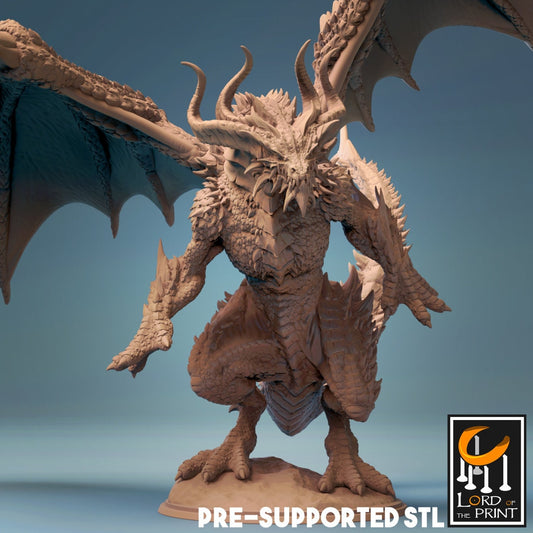 Bahamut Elder Dragon | Rescale Miniatures | Compatible with D&D/AoS | Fantasy | Tabletop RPG