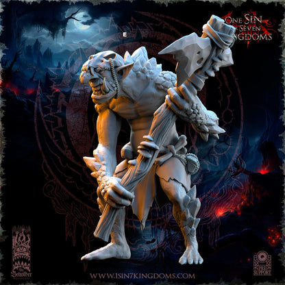 Rock Troll | The Beholder Miniatures | Compatible with D&D/AoS | Fantasy | Tabletop RPG