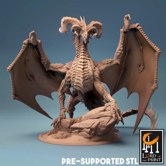 Elder Black Dragon | Rescale Miniatures | Compatible with D&D/AoS | Fantasy | Tabletop RPG