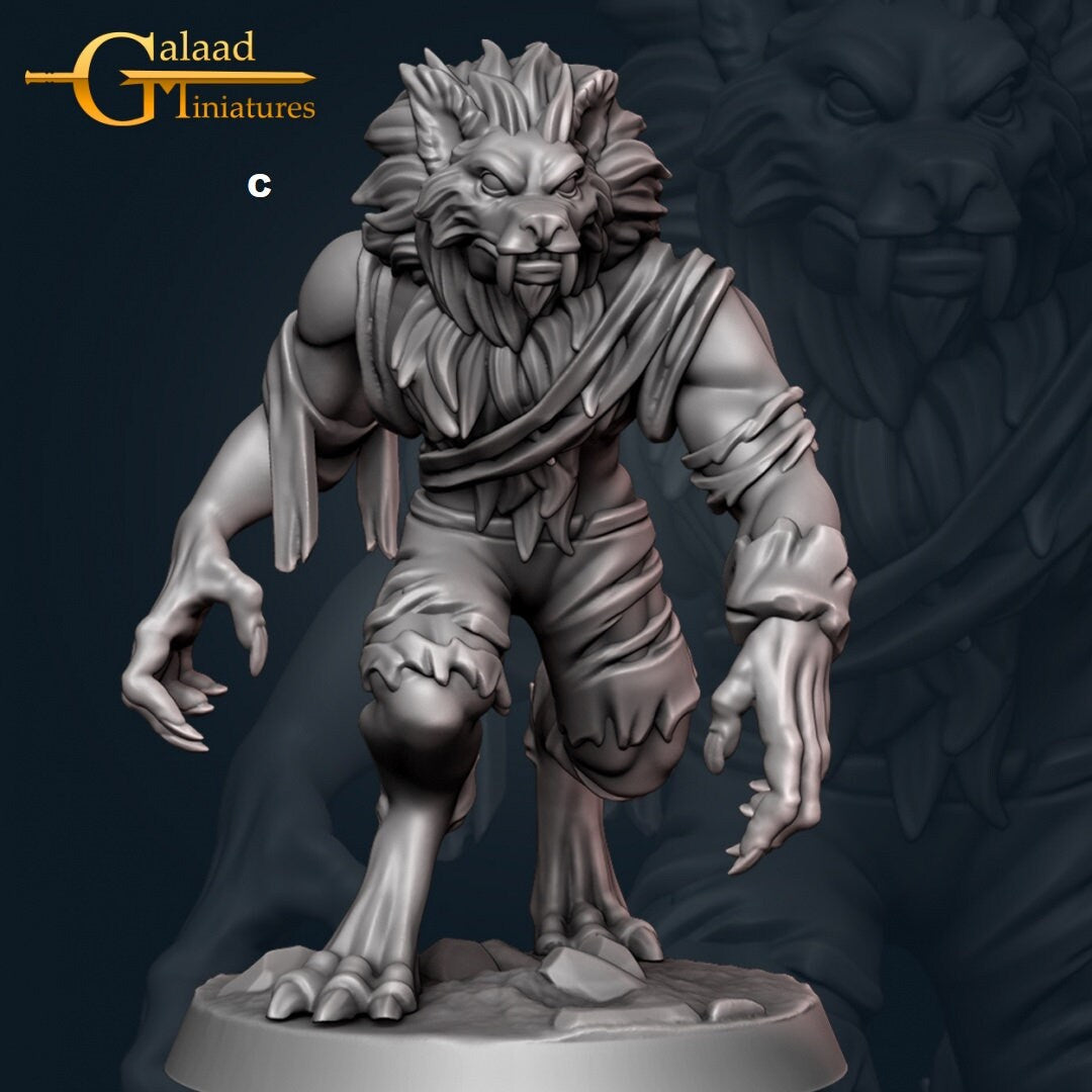 Werewolf | Galaad Miniatures | Compatible with D&D/AoS | Fantasy | Tabletop RPG
