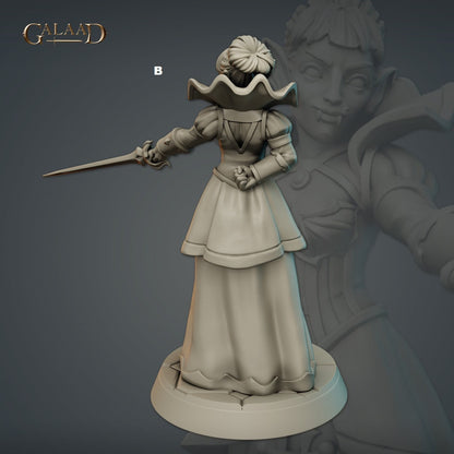 Female Vampire Countess | Galaad Miniatures | Compatible with D&D/AoS | Fantasy | Tabletop RPG