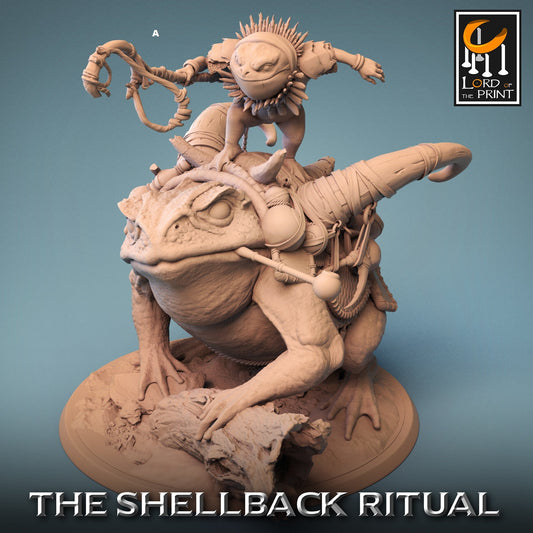 Shellback Mounted Battle Toad | Rescale Miniatures | Compatible with D&D/AoS | Fantasy | Tabletop RPG