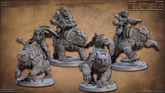 BugBear Warrior Mounted OwlBear | Artisan Guild Miniatures | Compatible with D&D/AoS | Fantasy | Tabletop RPG