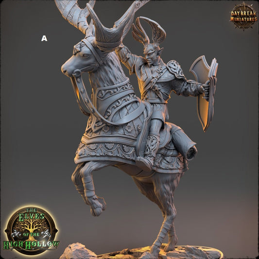 Wood Elf mounted Warrior | DayBreak Miniatures | Compatible with D&D/AOS | Fantasy | Tabletop