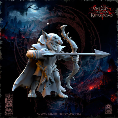 Black Horde Goblin Archer | The Beholder Miniatures | Compatible with D&D/AoS | Fantasy | Tabletop RPG