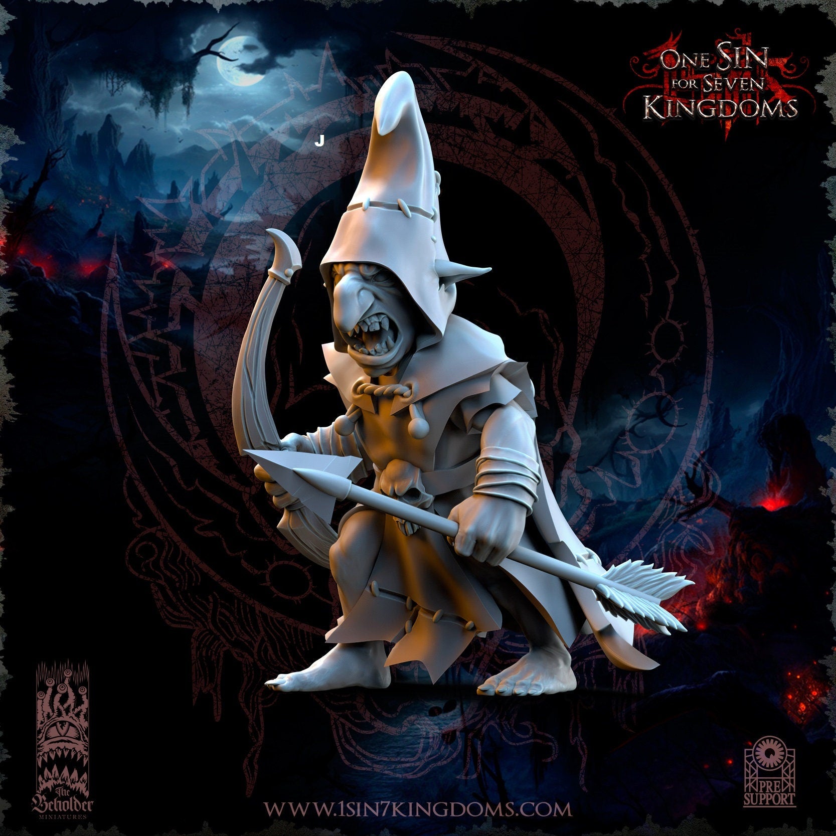 Black Horde Goblin Archer | The Beholder Miniatures | Compatible with D&D/AoS | Fantasy | Tabletop RPG