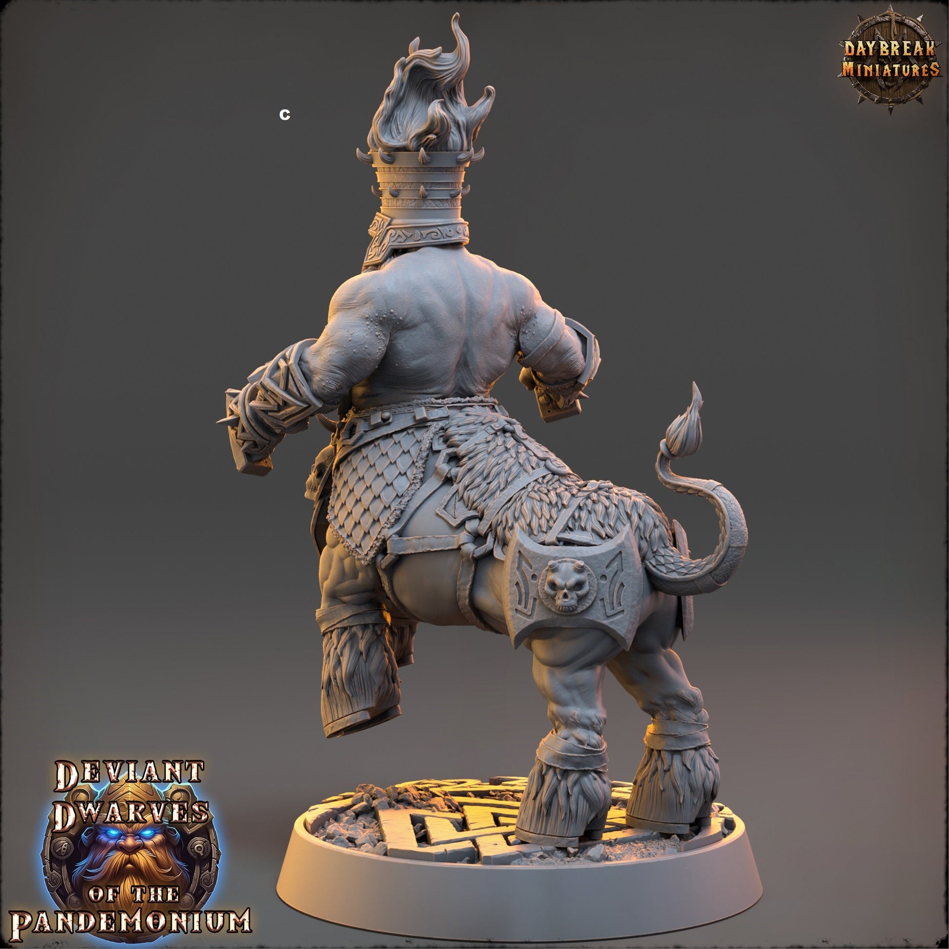 Deviant Dwarf Centaur | DayBreak Miniatures | Compatible with D&D/AOS | Fantasy | Tabletop