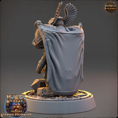 Deviant Dwarf Lord | DayBreak Miniatures | Compatible with D&D/AOS | Fantasy | Tabletop