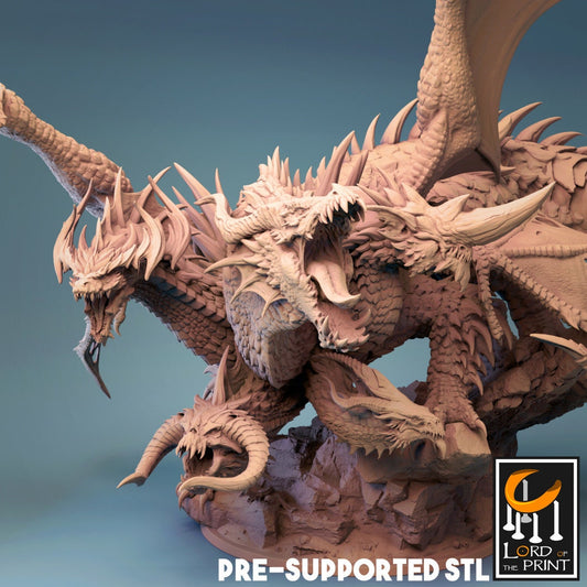 Tiamat Dragon | Rescale Miniatures | Compatible with D&D/AoS | Fantasy | Tabletop RPG