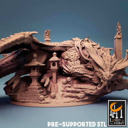 Sleeping Elder Dragon | Rescale Miniatures | Compatible with D&D/AoS | Fantasy | Tabletop RPG
