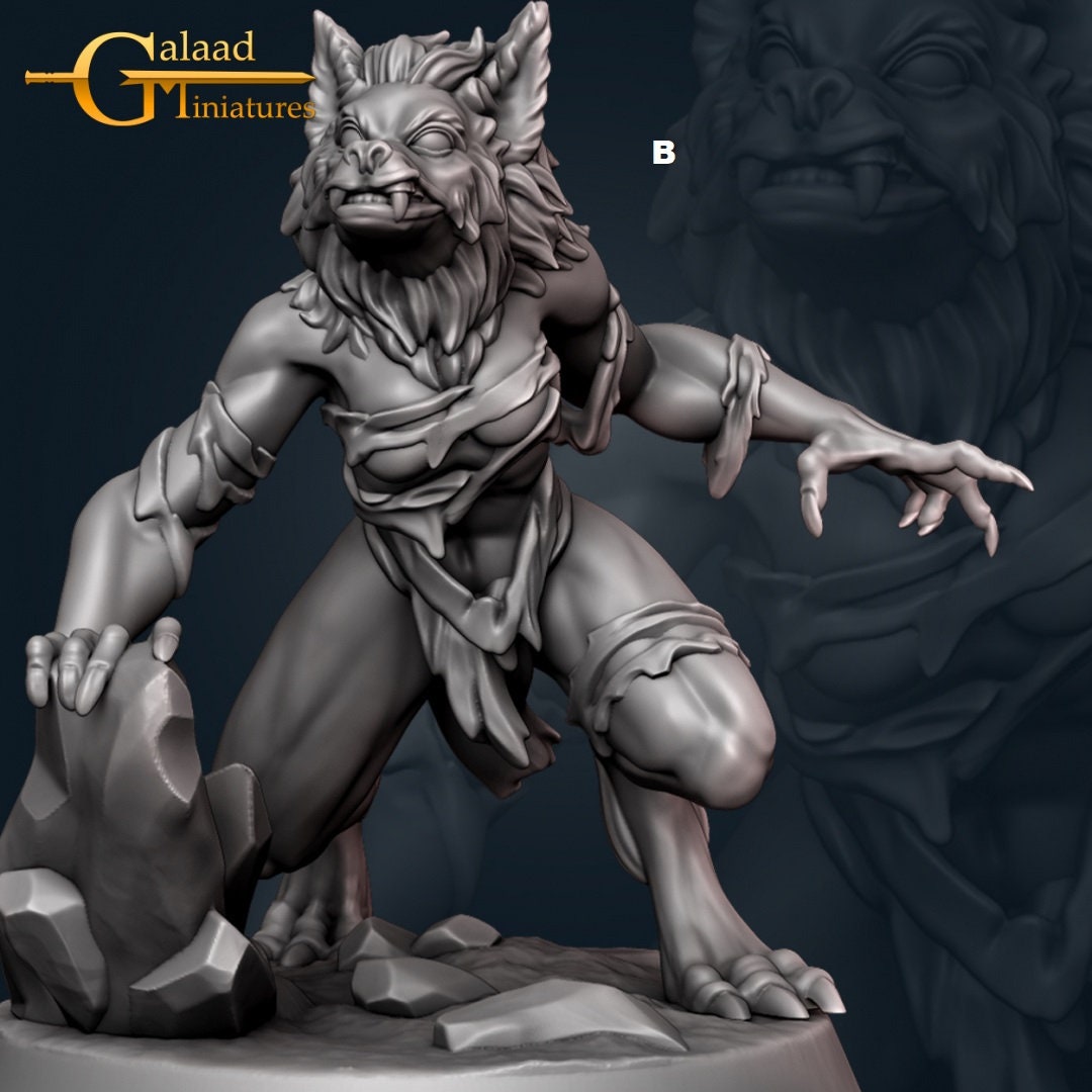 Werewolf | Galaad Miniatures | Compatible with D&D/AoS | Fantasy | Tabletop RPG