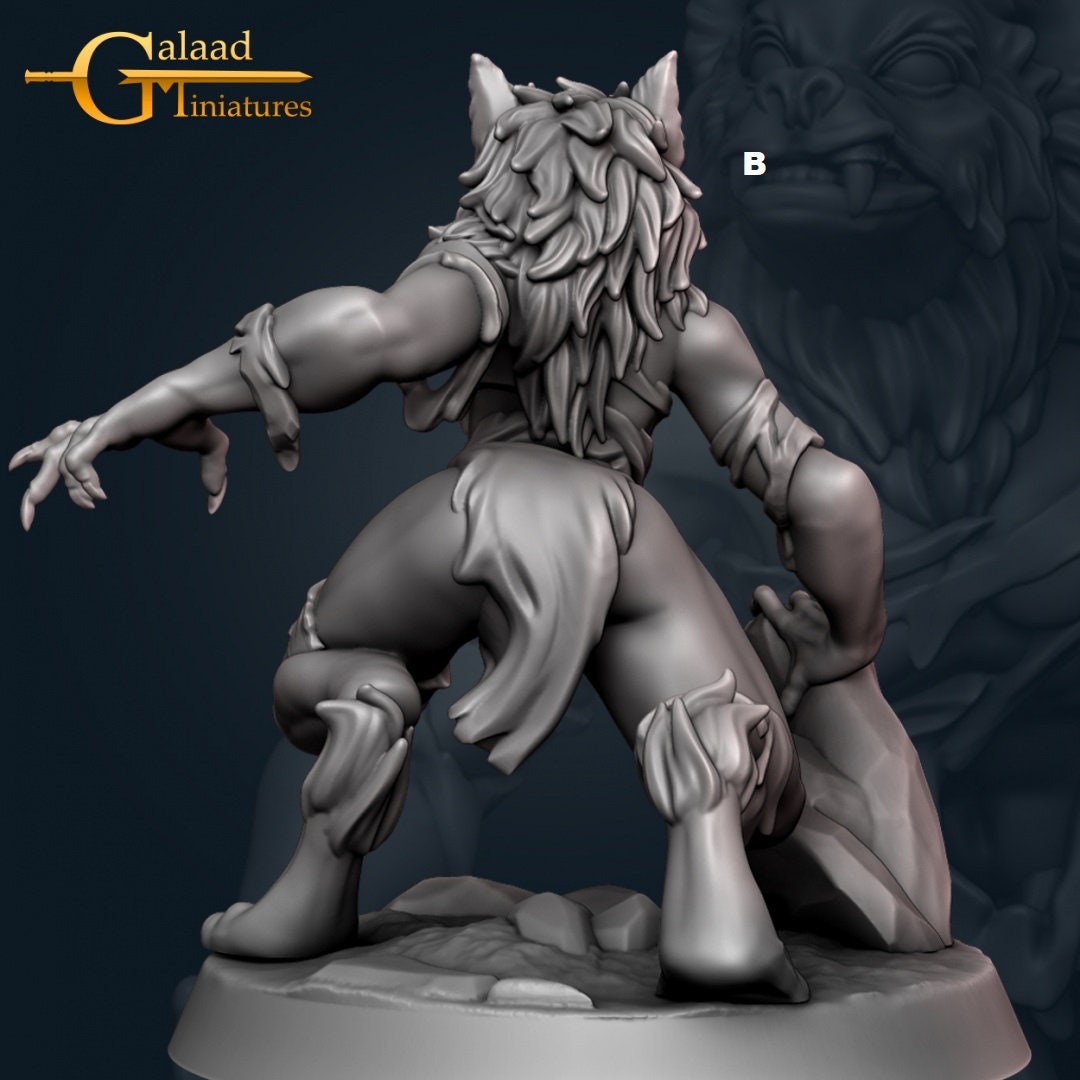 Werewolf | Galaad Miniatures | Compatible with D&D/AoS | Fantasy | Tabletop RPG