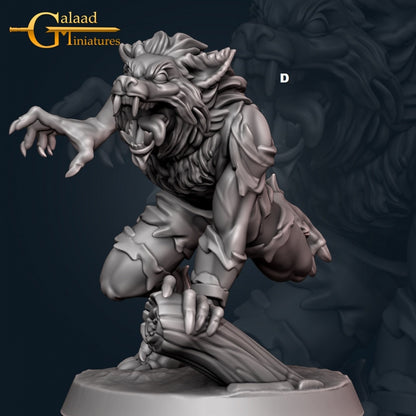 Werewolf | Galaad Miniatures | Compatible with D&D/AoS | Fantasy | Tabletop RPG
