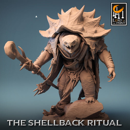 Shellback Shaman | Rescale Miniatures | Compatible with D&D/AoS | Fantasy | Tabletop RPG