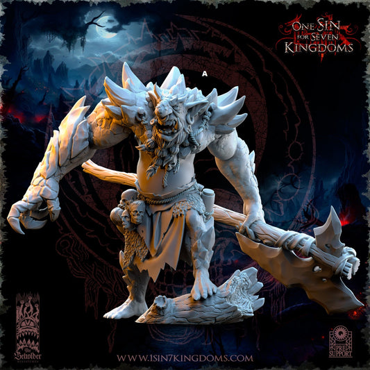 Krakham of the Rocks King Troll | The Beholder Miniatures | Compatible with D&D/AoS | Fantasy | Tabletop RPG