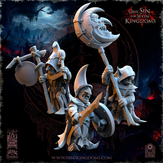 Black Horde Goblin Command Unit | The Beholder Miniatures | Compatible with D&D/AoS | Fantasy | Tabletop RPG