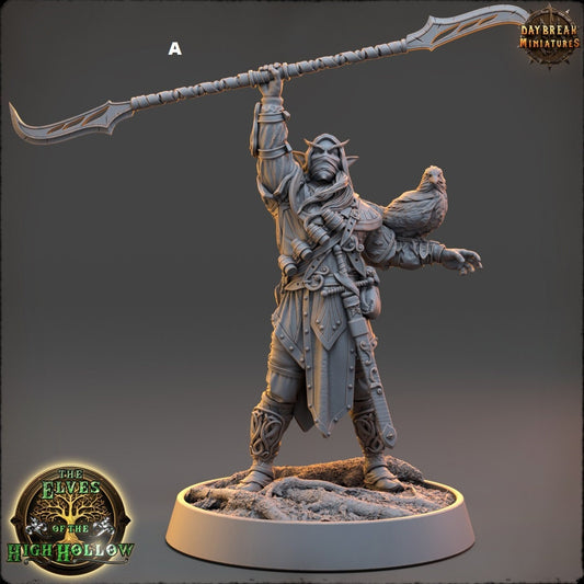Wood Elf Warrior | DayBreak Miniatures | Compatible with D&D/AOS | Fantasy | Tabletop