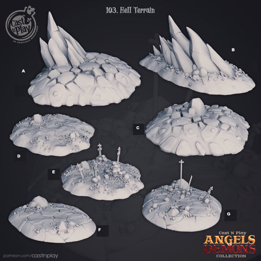 Demon Battle Field Scenery | CastnPlay | Compatible with D&D/AoS | Fantasy