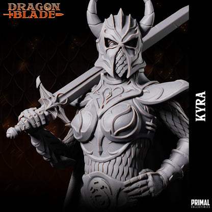Female Fighter Kyra | Primal Collectibles | Compatible with D&D/AoS | Fantasy