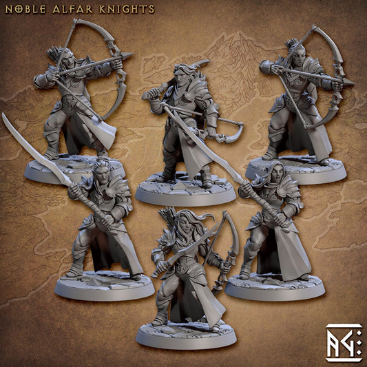Noble Alfar Knights | Artisan Guild Miniatures | Compatible with D&D/AoS | Fantasy | Tabletop RPG