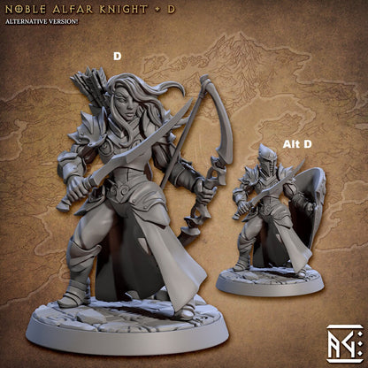 Noble Alfar Knights | Artisan Guild Miniatures | Compatible with D&D/AoS | Fantasy | Tabletop RPG