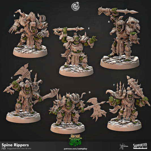 Ork Spine Rippers | CastnPlay Miniatures | Compatible with D&D/AoS | Fantasy | Tabletop RPG