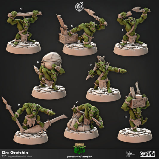 Ork Gretchins | CastnPlay Miniatures | Compatible with D&D/AoS | Fantasy | Tabletop RPG