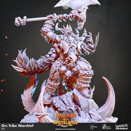Orc Tribe Warchief | CastnPlay | Compatible with D&D/AoS | Fantasy | Tabletop RPG