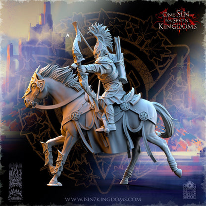 SilverMoor Elf Cavalry Archers | The Beholder Miniatures | Compatible with D&D/AoS | Fantasy | Tabletop RPG