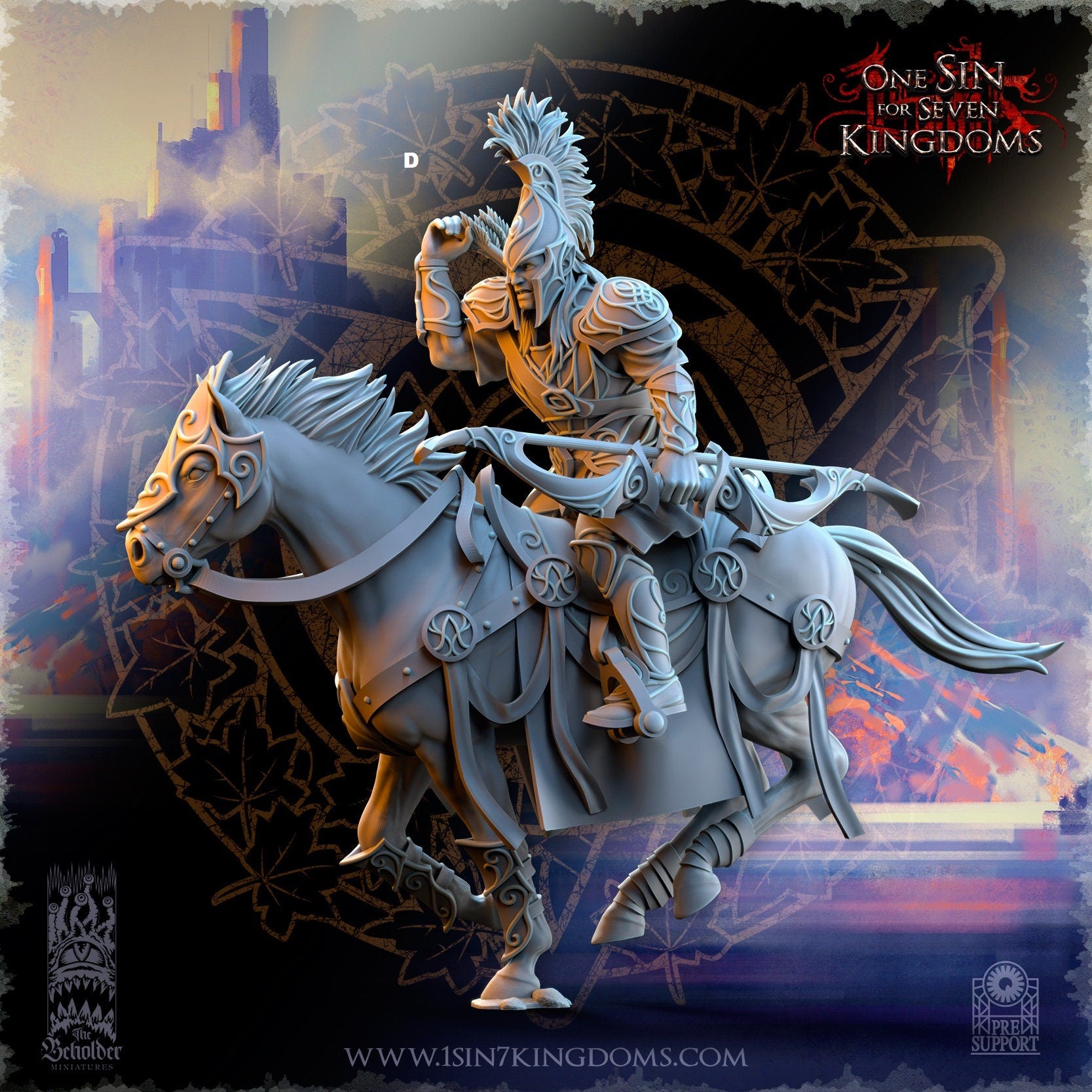 SilverMoor Elf Cavalry Archers | The Beholder Miniatures | Compatible with D&D/AoS | Fantasy | Tabletop RPG