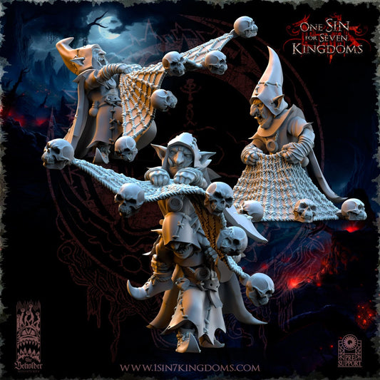 Black Horde Goblin Skull Net Throwers | The Beholder Miniatures | Compatible with D&D/AoS | Fantasy | Tabletop RPG