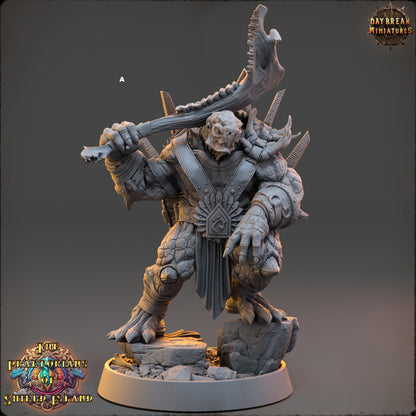 Warrior ShellBack Turtle Great Weapon | DayBreak Miniatures | Two Handed Weapons | Compatible with D&D/AOS | Fantasy | Tabletop RPG