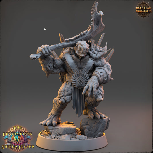 Warrior ShellBack Turtle Great Weapon | DayBreak Miniatures | Two Handed Weapons | Compatible with D&D/AOS | Fantasy | Tabletop RPG