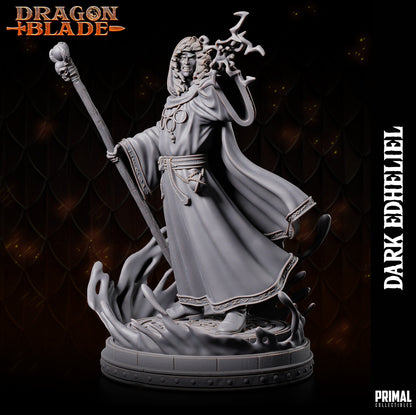 Dark Wizard Edheliel | Primal Collectibles | Compatible with D&D/AoS | Fantasy