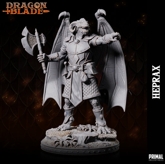 Draconian Fighter Heprax | Primal Collectibles | Compatible with D&D/AoS | Fantasy