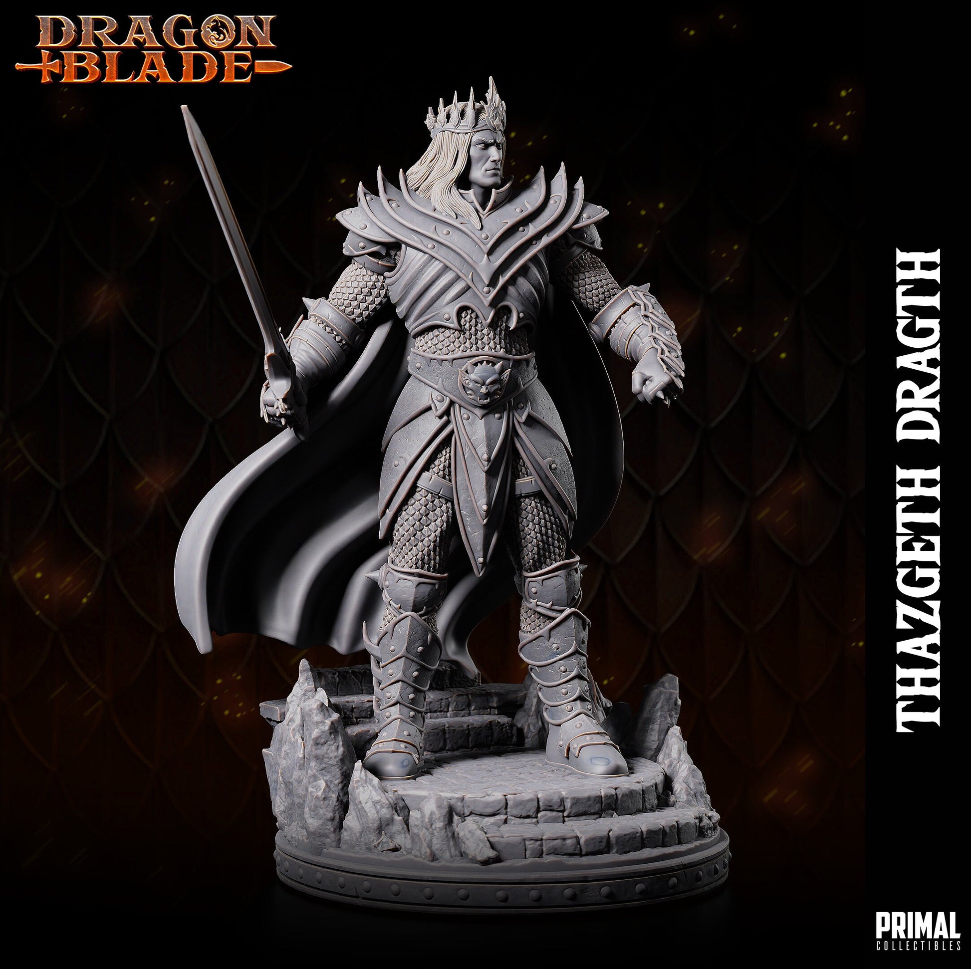 Battle Mage Thazgeth | Primal Collectibles | Compatible with D&D/AoS | Fantasy