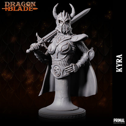 Female Fighter Kyra Bust | Primal Collectibles | Compatible with D&D/AoS | Fantasy