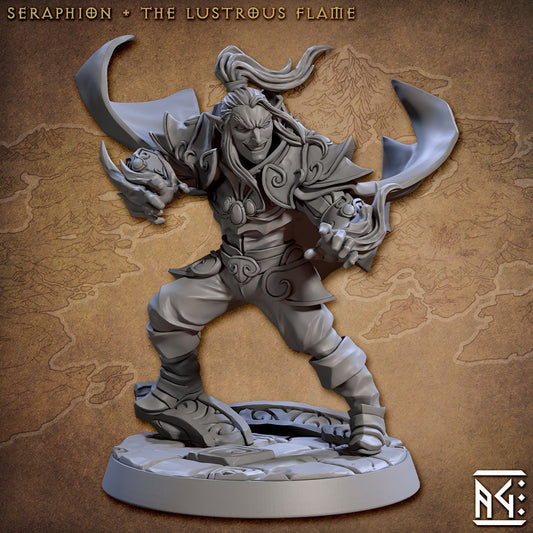 Noble Alfar Battle Mage Seraphion | Artisan Guild Miniatures | Compatible with D&D/AoS | Fantasy | Tabletop RPG