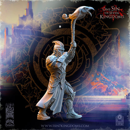 SilverMoor Elf Command unit | The Beholder Miniatures | Compatible with D&D/AoS | Fantasy | Tabletop RPG