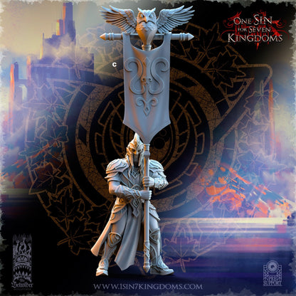 SilverMoor Elf Command unit | The Beholder Miniatures | Compatible with D&D/AoS | Fantasy | Tabletop RPG