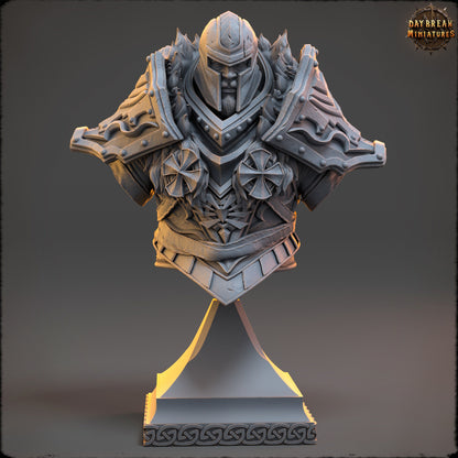 Paladin Carl Saturno Bust | DayBreak Miniatures | Compatible with D&D/AOS | Fantasy | Tabletop