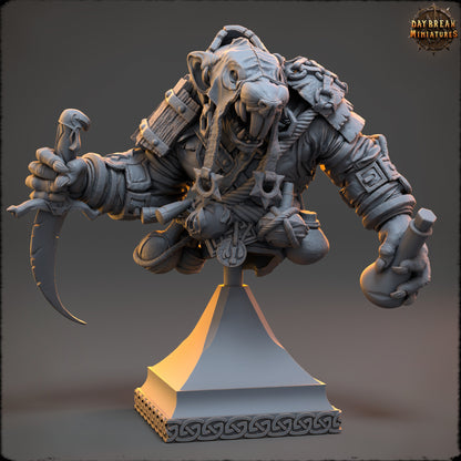 Ratmen Sinbad StrangeBlood Bust | DayBreak Miniatures | Compatible with D&D/AOS | Fantasy | Tabletop