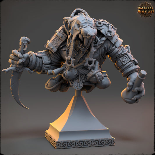 Ratmen Sinbad StrangeBlood Bust | DayBreak Miniatures | Compatible with D&D/AOS | Fantasy | Tabletop
