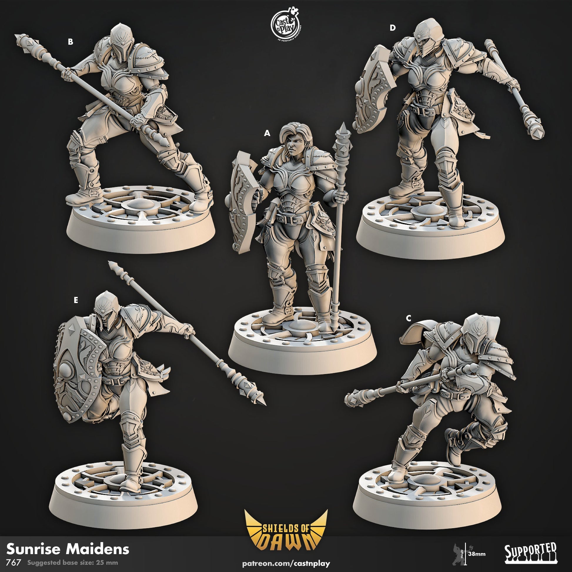Sunrise Maidens | CastnPlay | Compatible with D&D/AoS | Fantasy