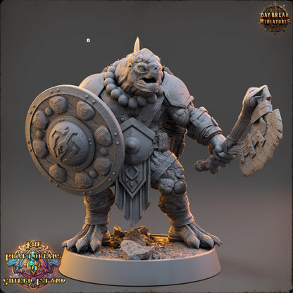Warrior ShellBack Turtle Sword and Shield | DayBreak Miniatures | Two Handed Weapons | Compatible with D&D/AOS | Fantasy | Tabletop RPG